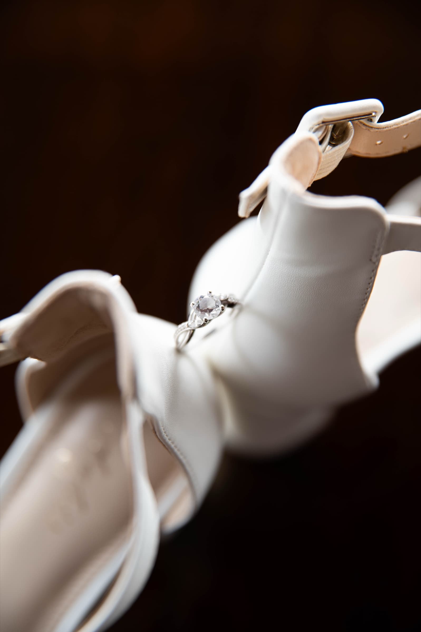 The bride's shoes and engagement ring, Zeta & Daniel's wedding